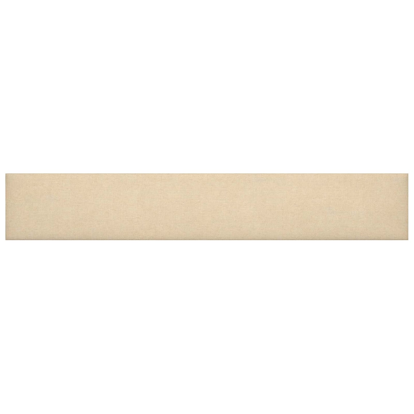 Wandhoofdbord 12 pcs Crème 90 x 15 cm Stof