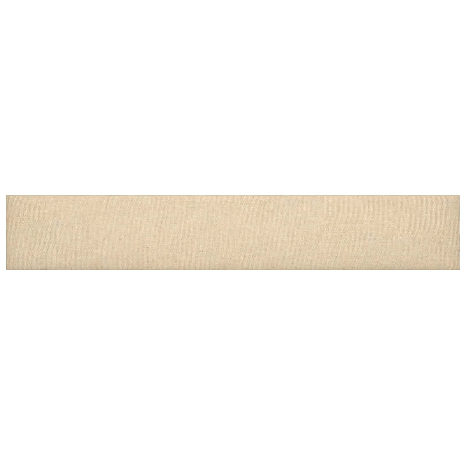 Wandhoofdbord 12 pcs Crème 90 x 15 cm Stof