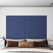 Wandhoofdbord 12 stuks blauw 90x15 cm stof