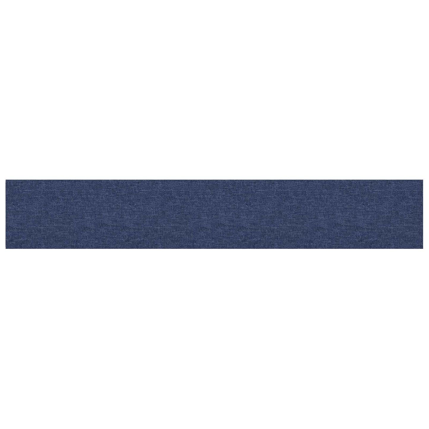 Wandhoofdbord 12 pcs Blauw 90 x 15 cm Stof