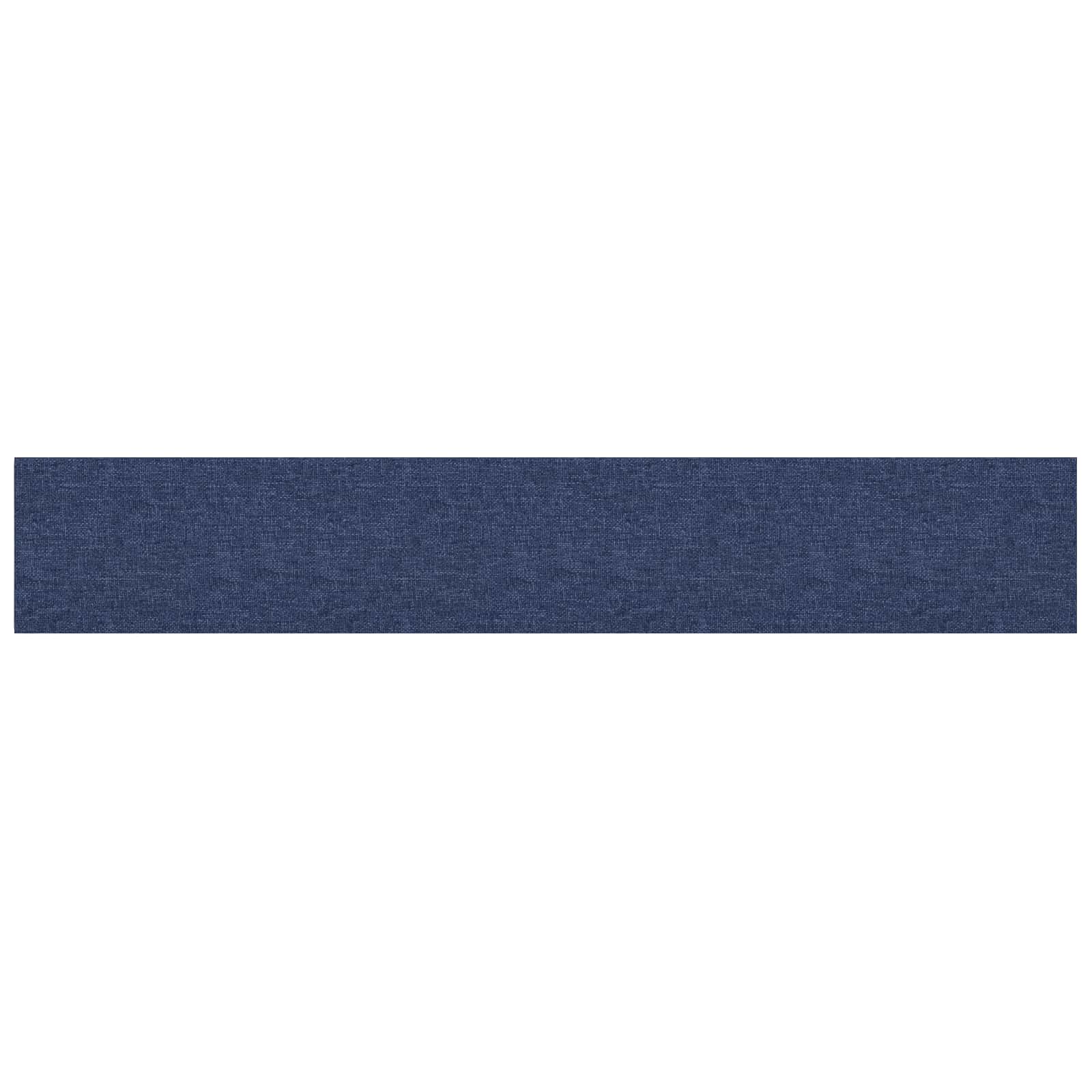 Wandhoofdbord 12 pcs Blauw 90 x 15 cm Stof