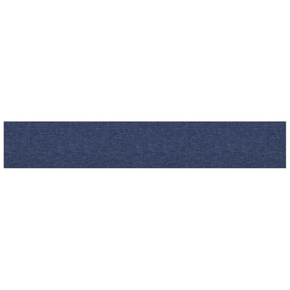 Wandhoofdbord 12 pcs Blauw 90 x 15 cm Stof