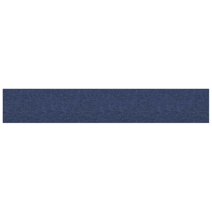 Wandhoofdbord 12 pcs Blauw 90 x 15 cm Stof