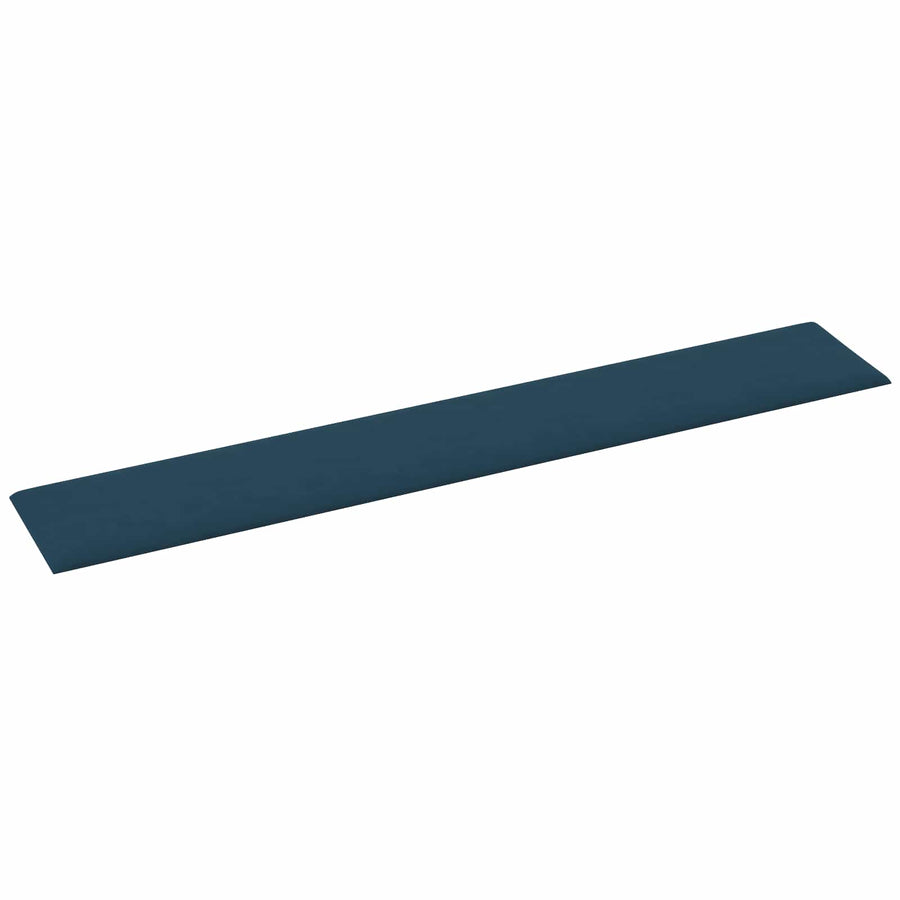 Wandhoofdbord 12 pcs Blauw 90 x 15 cm Fluweel