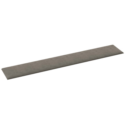 Wandhoofdbord 12 pcs Lichtgrijs 90 x 15 cm Fluweel