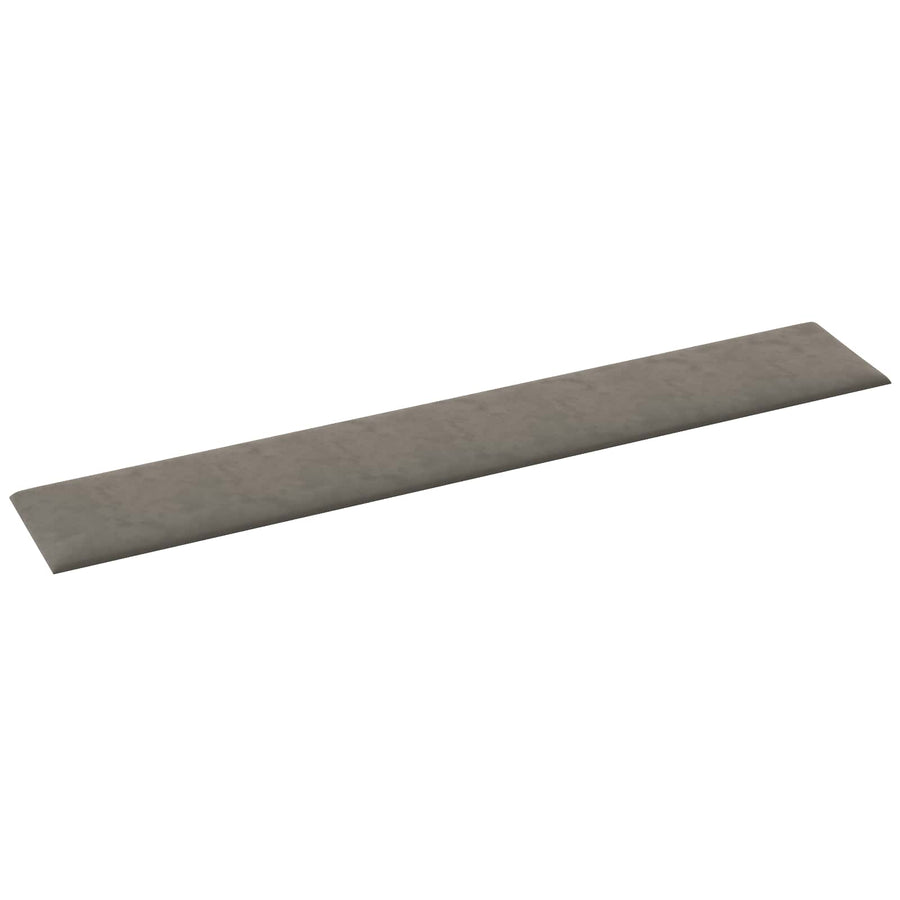 Wandhoofdbord 12 pcs Lichtgrijs 90 x 15 cm Fluweel