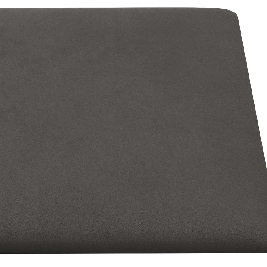Wandhoofdbord 12 pcs Donkergrijs 90 x 15 cm Fluweel