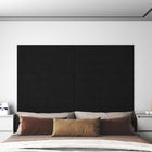 Wall Headboard 12 pcs Black 90 x 15 cm Velvet