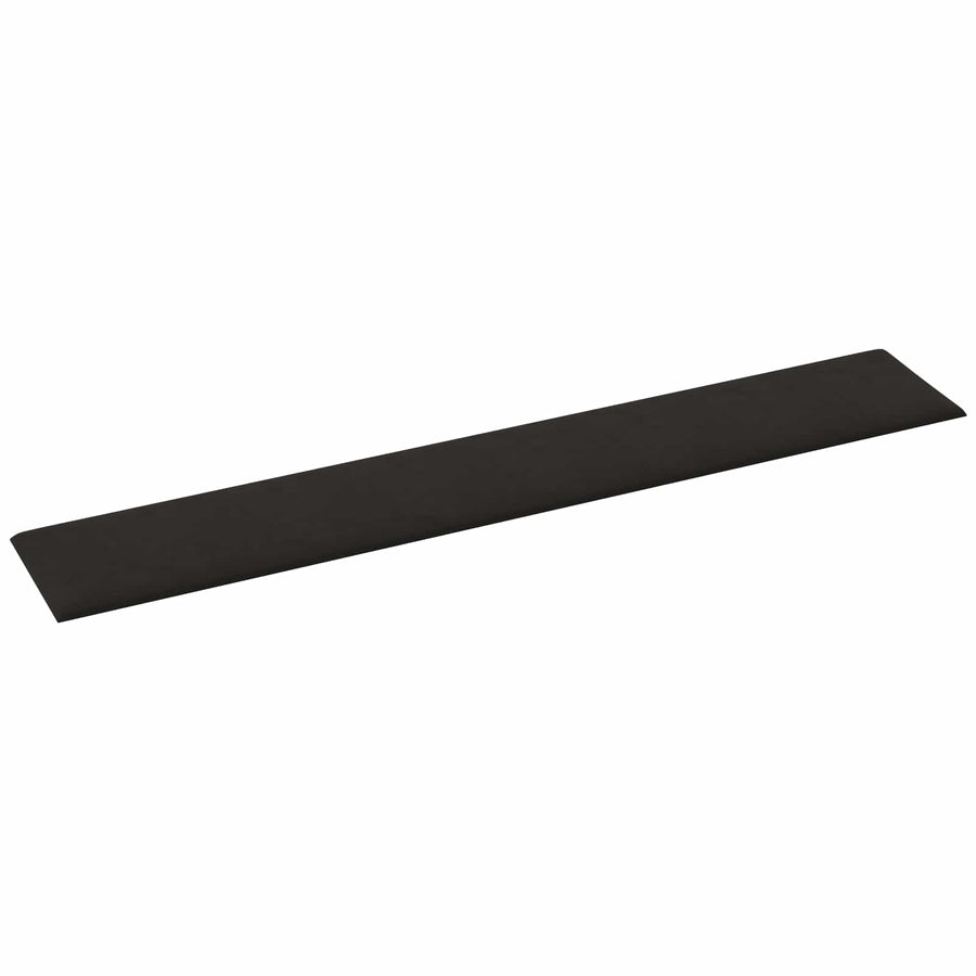 Wandhoofdbord 12 pcs Zwart 90 x 15 cm Fluweel