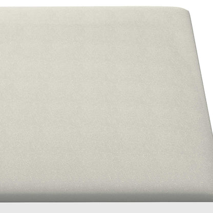 Wandhoofdbord 12 pcs Crème 90 x 15 cm Fluweel