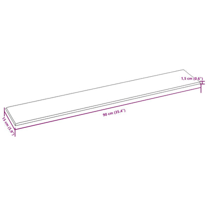 Wandhoofdbord 12 pcs Crème 90 x 15 cm Fluweel