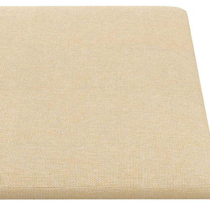 Wandhoofdbord 12 st 90 x 30 cm Crème Stof