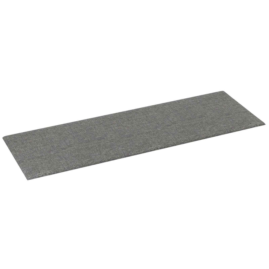 Wandhoofdbord 12 pcs Lichtgrijs 90 x 30 cm Stof