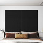 Wall Headboard 12 pcs Black 90 x 30 cm Fabric