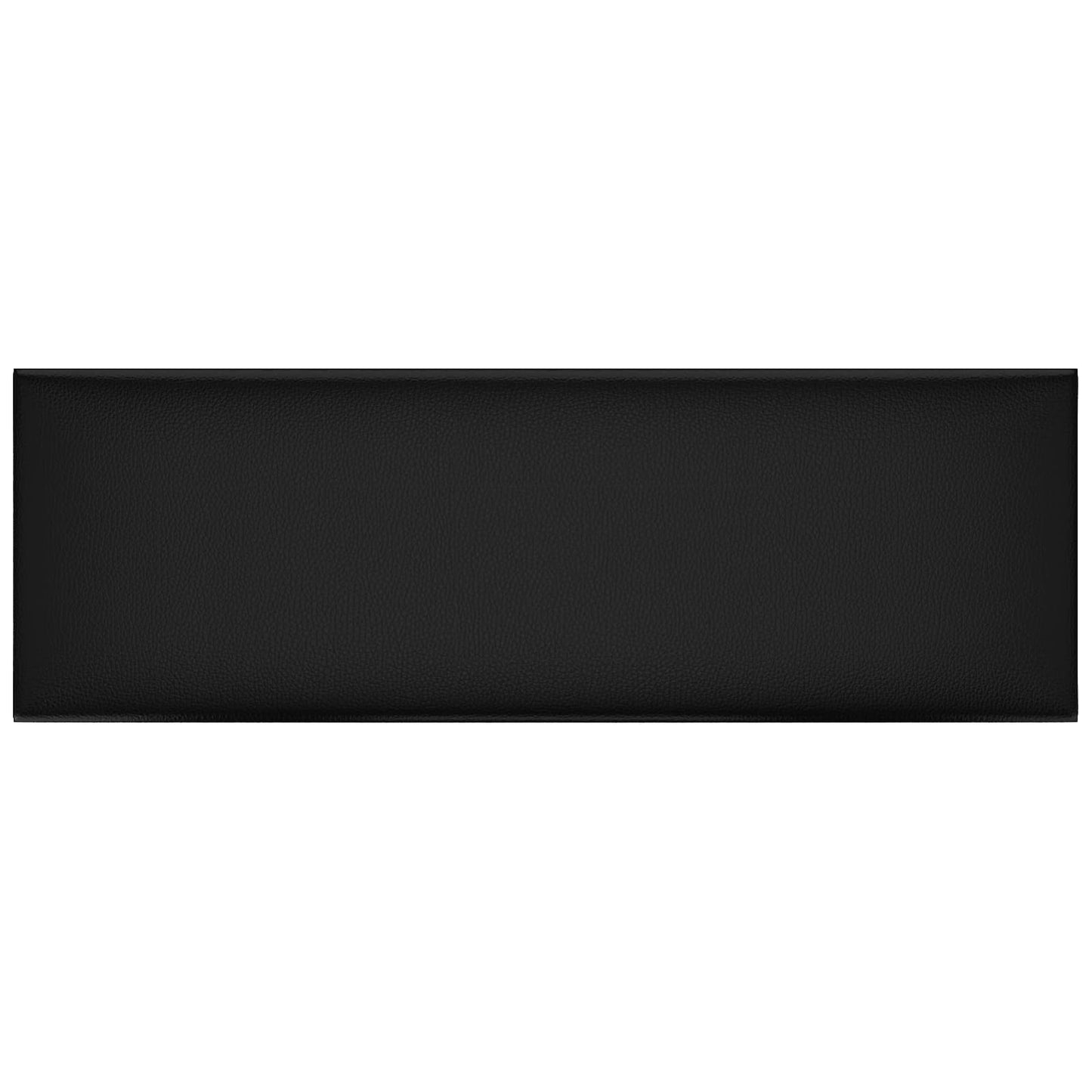 Wandhoofdbord 12 pcs Zwart 90 x 30 cm Stof