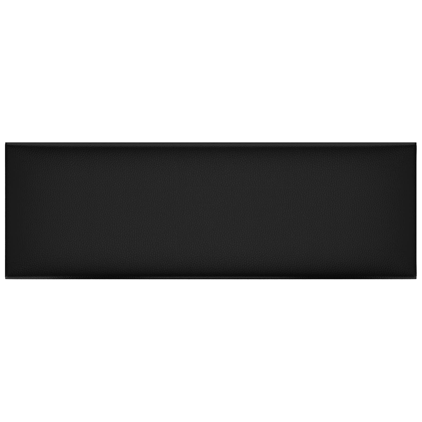 Wandhoofdbord 12 pcs Zwart 90 x 30 cm Stof