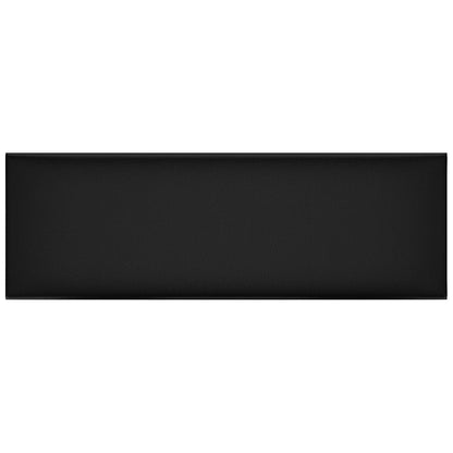 Wandhoofdbord 12 pcs Zwart 90 x 30 cm Stof
