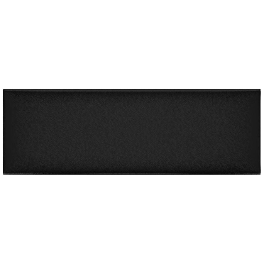 Wandhoofdbord 12 pcs Zwart 90 x 30 cm Stof