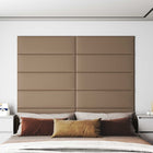 Wall Headboard 12 pcs Cappuccino 90 x 30 cm Fabric