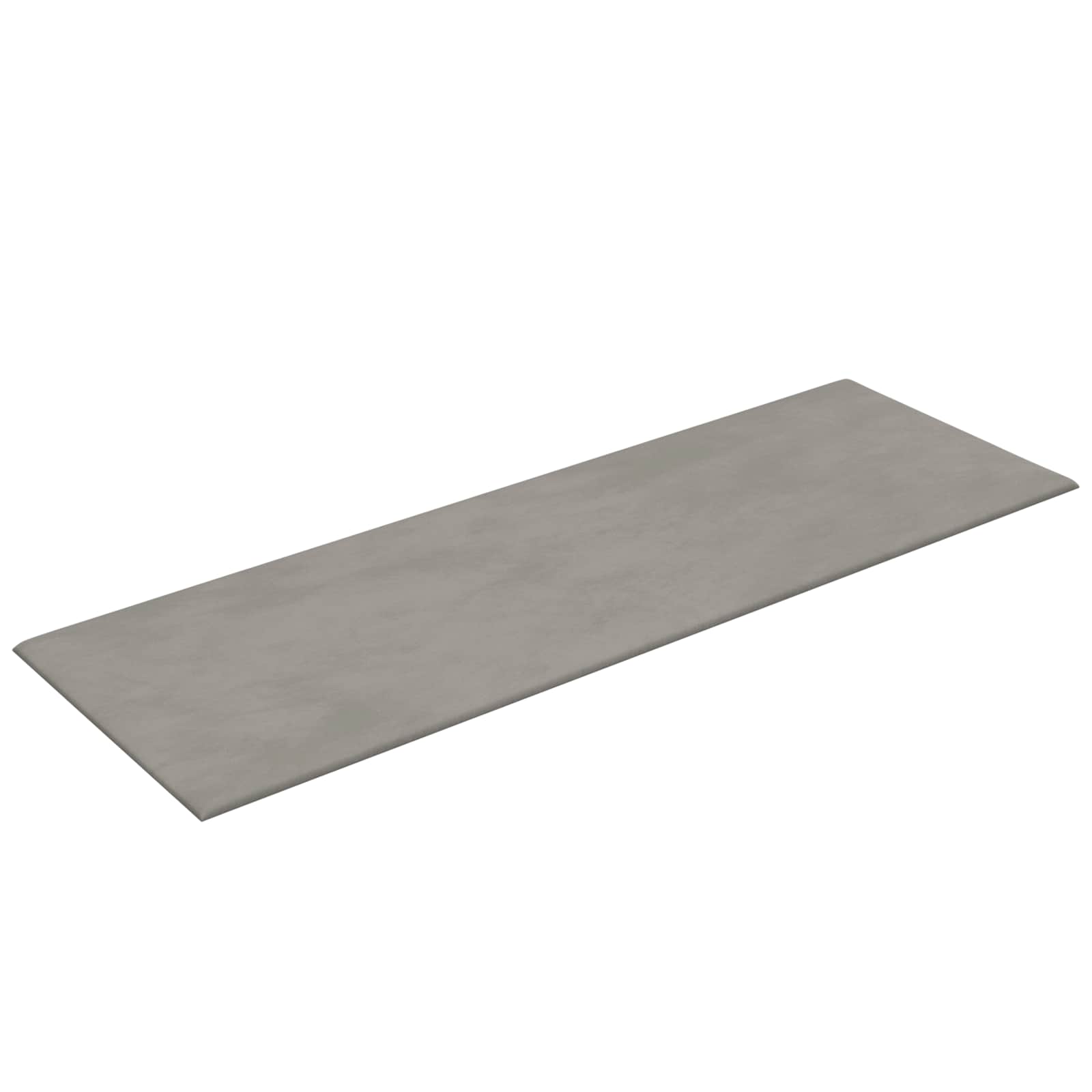 Wandhoofdbord 12 pcs Lichtgrijs 90 x 30 cm Fluweel