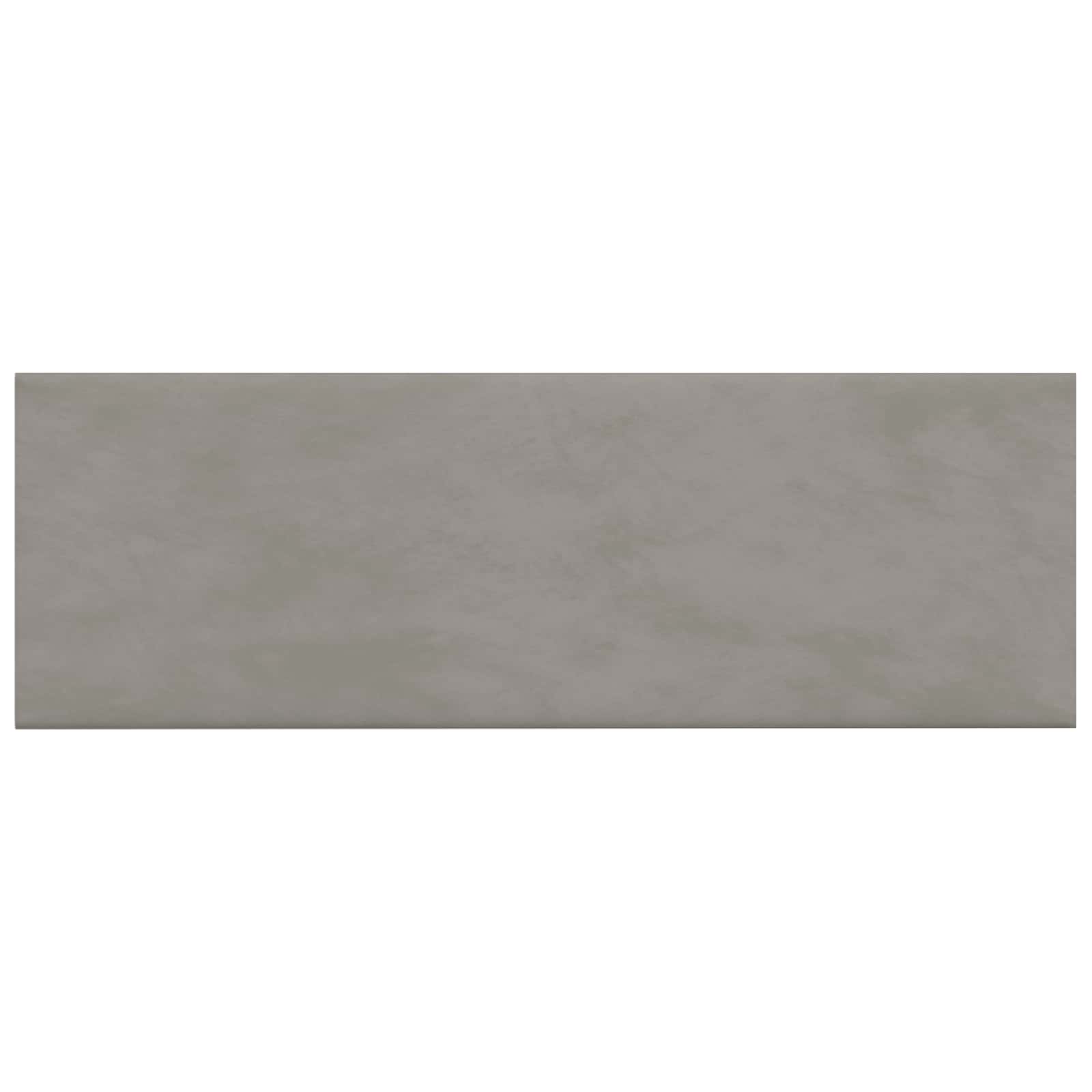 Wandhoofdbord 12 pcs Lichtgrijs 90 x 30 cm Fluweel