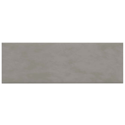 Wandhoofdbord 12 pcs Lichtgrijs 90 x 30 cm Fluweel
