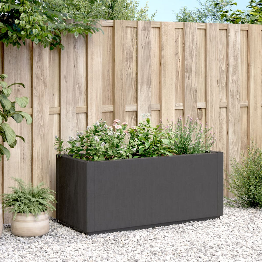 Plantenbak 80X36X35 Cm Polypropeen Donkergrijs Blauw