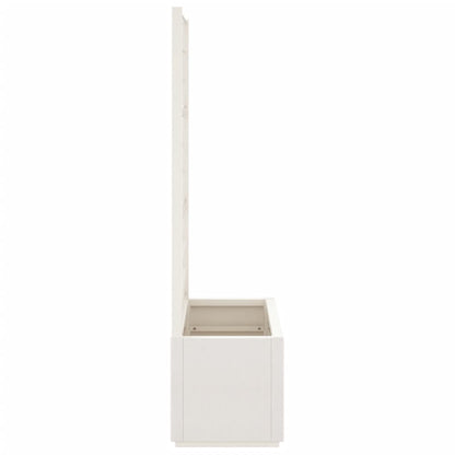 Plantenbak met latwerk 80x36x140 cm polypropeen wit