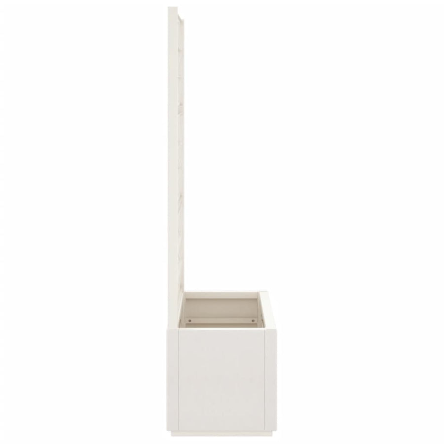 Plantenbak met latwerk 80x36x140 cm polypropeen wit