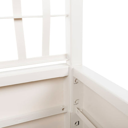 Plantenbak met latwerk 80x36x140 cm polypropeen wit