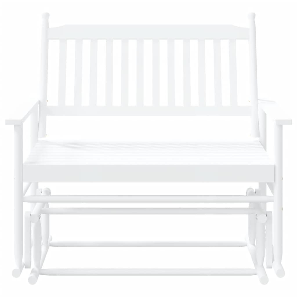 Schuifbankje 118x70x104,5 cm massief populierenhout wit