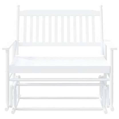 Schuifbankje 118x70x104,5 cm massief populierenhout wit