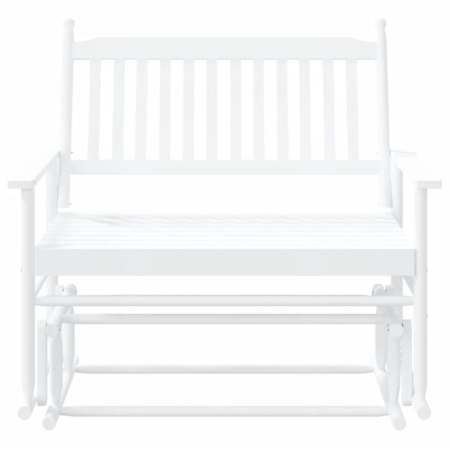 Schuifbankje 118x70x104,5 cm massief populierenhout wit