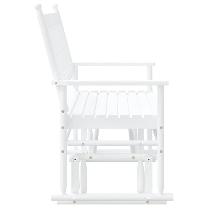 Schuifbankje 118x70x104,5 cm massief populierenhout wit