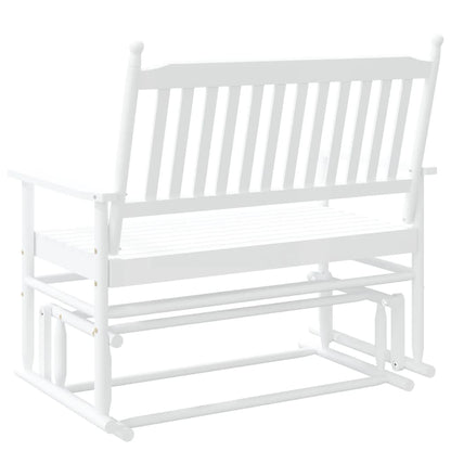 Schuifbankje 118x70x104,5 cm massief populierenhout wit