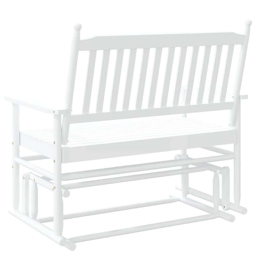 Schuifbankje 118x70x104,5 cm massief populierenhout wit