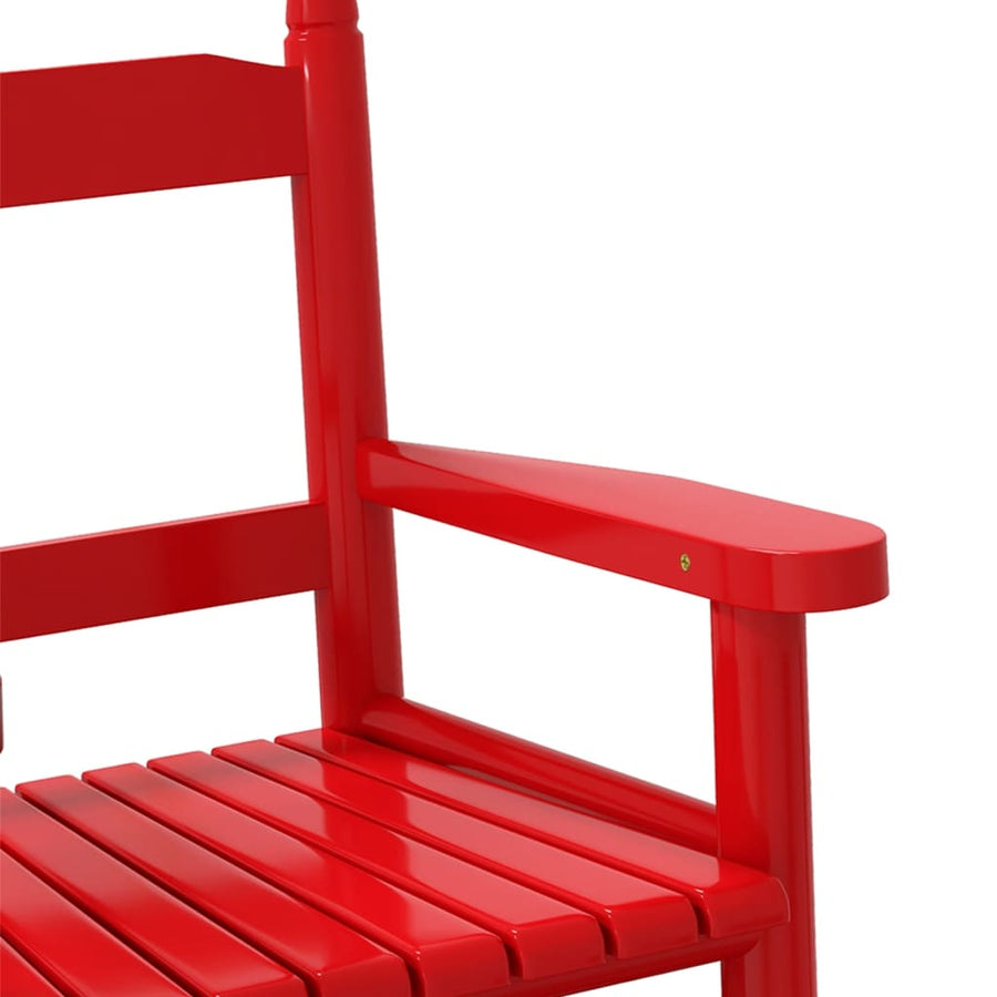 Schommelstoel voor kinderen massief populierenhout rood