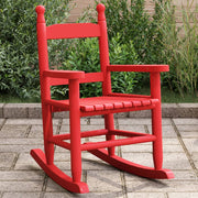 Schommelstoel kinderen populierenhout rood 36x46.5x57 cm
