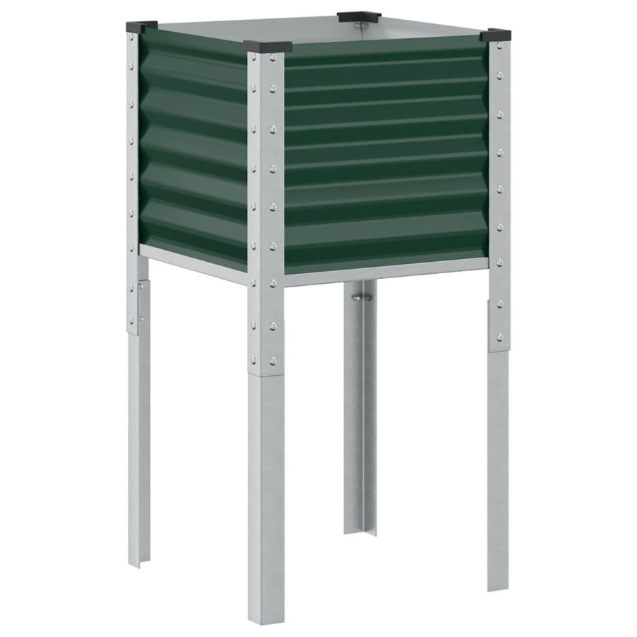 Plantenbak 45x45x88 cm staal groen
