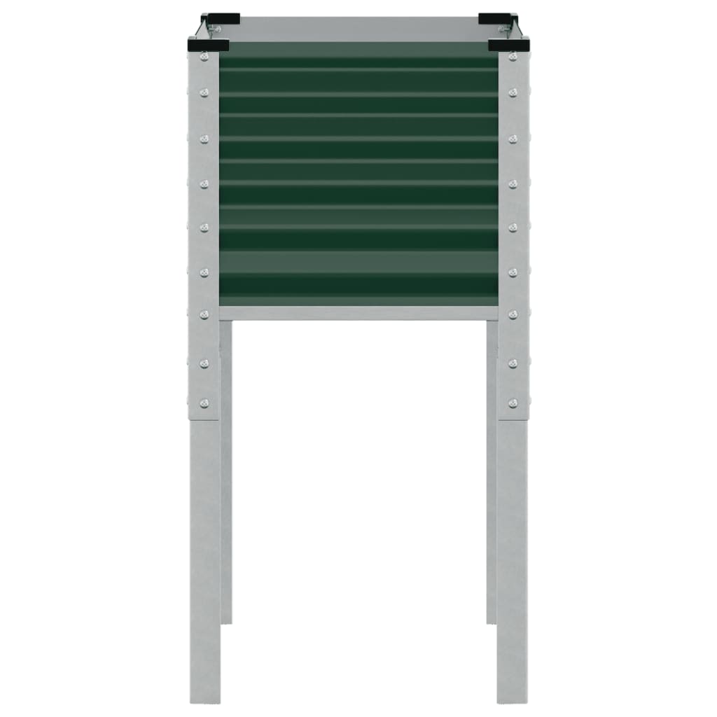 Plantenbak 45x45x88 cm staal groen