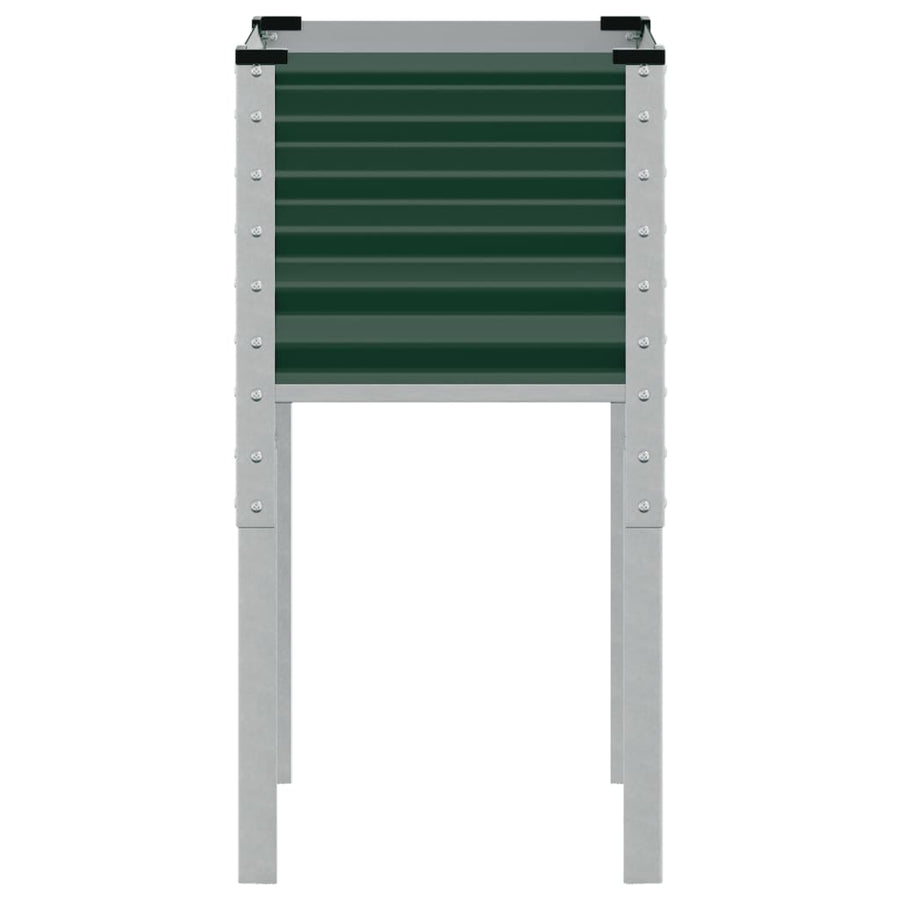 Plantenbak 45x45x88 cm staal groen