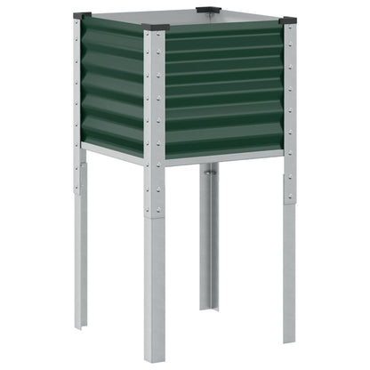 Plantenbak 45x45x88 cm staal groen