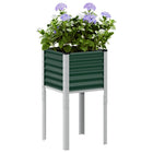 Planter Green 45x45x88 cm Steel