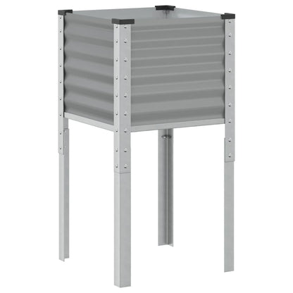 Plantenbak 45x45x88 cm staal grijs