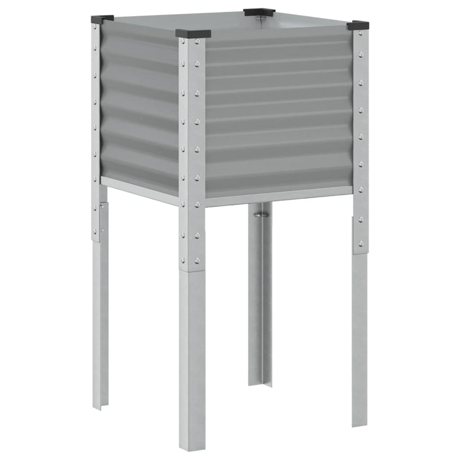 Plantenbak 45x45x88 cm staal grijs