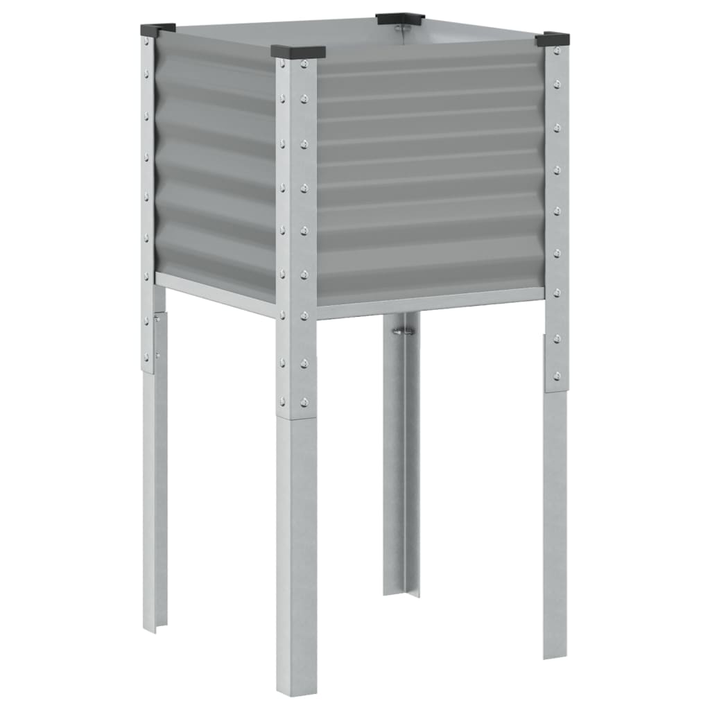 Plantenbak 45x45x88 cm staal grijs