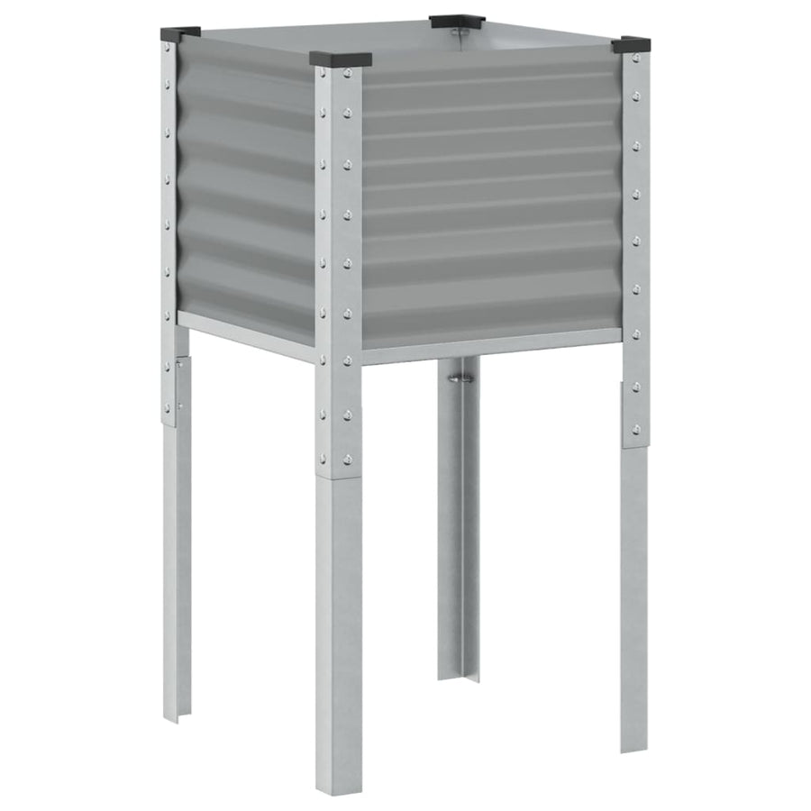 Plantenbak 45x45x88 cm staal grijs