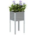 Plantenbak Staal Grijs 45 x 45 x 88 cm