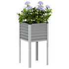 Steel Grey Planter 45 x 45 x 88 cm