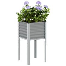 Plantenbak 45x45x88 cm staal grijs